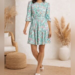 Smith & Quinn Quincy Mini Dress Swell Flower Floral UPF 50+